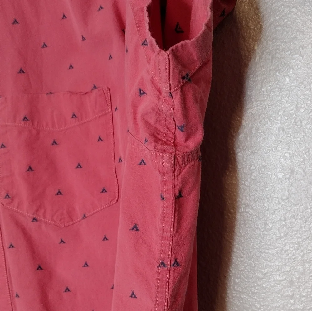 The North Face Cotton Raspberry Teepee Print Casual Button Down Shirt Sz XXL - Picture 8 of 14